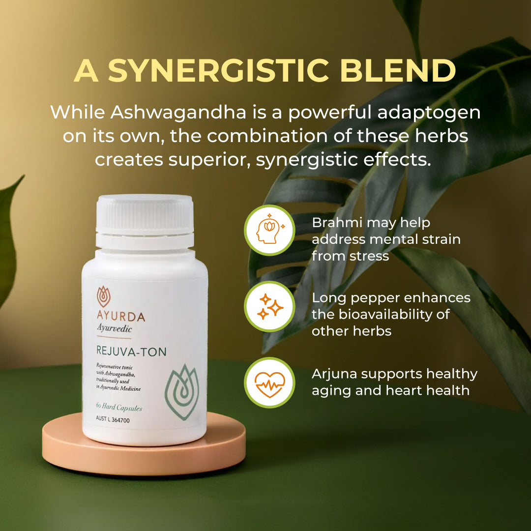 Rejuva-ton High Potency Ashwagandha Blend - 60 Capsules (ARTG Approved)
