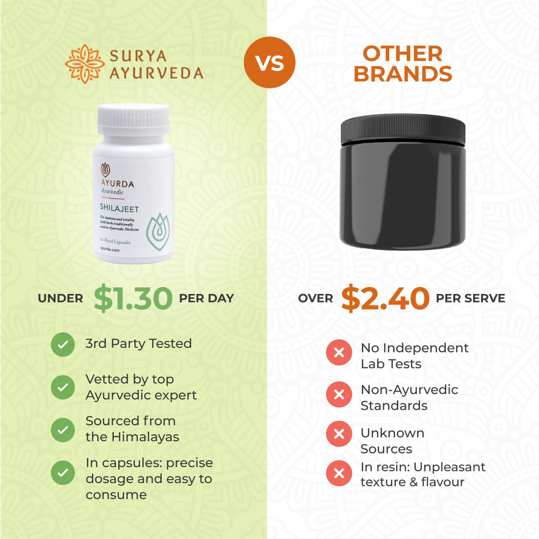 Shilajit (Shilajeet) 60 Capsules - Energy & Stamina